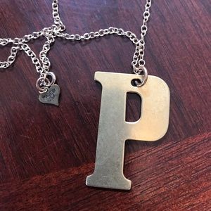 30” brass monogram necklace